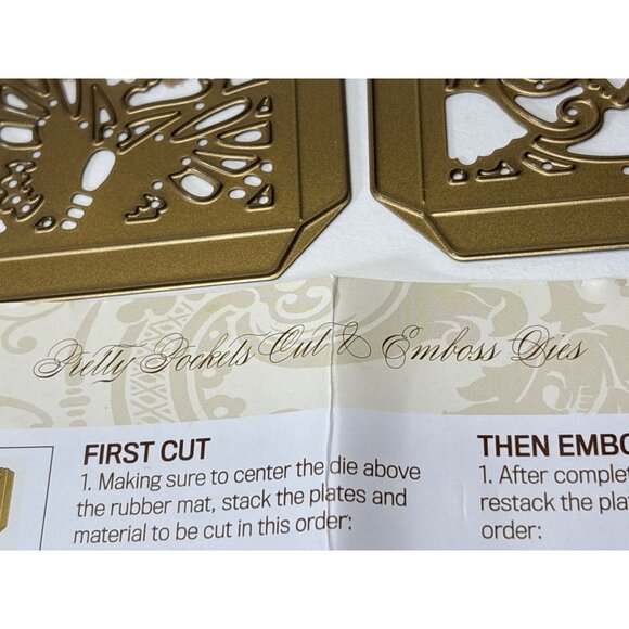 Anna Griffin Pretty Pockets Cut & Emboss Dies Cricut Cuttlebug Crafts - Picture 6 of 15